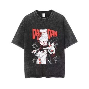 Graphic Black Tee with Red Accents